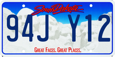 SD license plate 94JY12