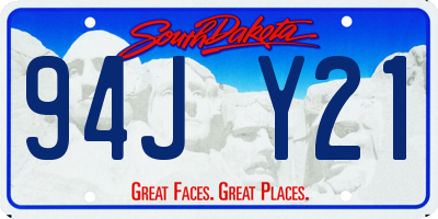 SD license plate 94JY21