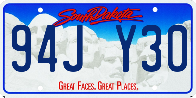 SD license plate 94JY30