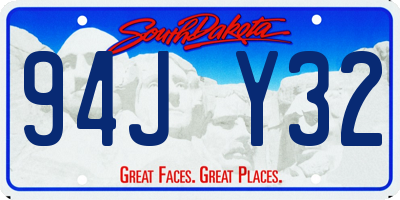 SD license plate 94JY32