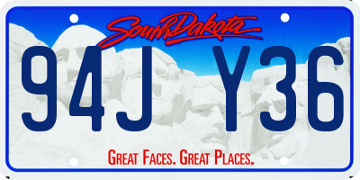 SD license plate 94JY36