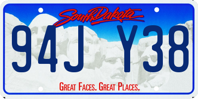 SD license plate 94JY38