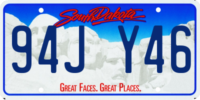 SD license plate 94JY46