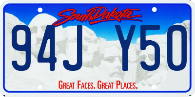 SD license plate 94JY50