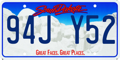 SD license plate 94JY52