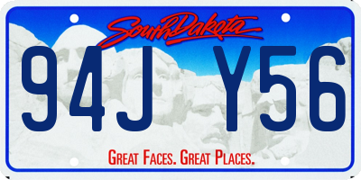 SD license plate 94JY56
