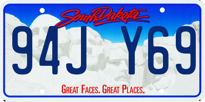 SD license plate 94JY69