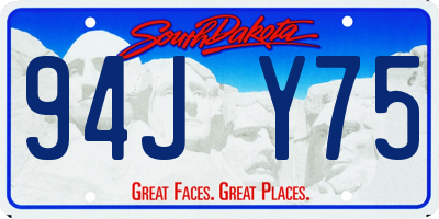 SD license plate 94JY75