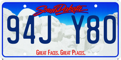 SD license plate 94JY80