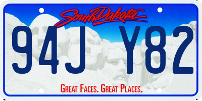 SD license plate 94JY82