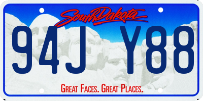 SD license plate 94JY88