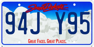 SD license plate 94JY95