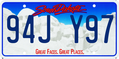 SD license plate 94JY97