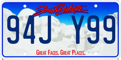 SD license plate 94JY99