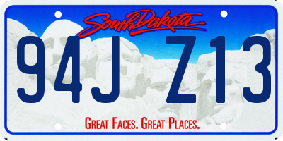 SD license plate 94JZ13