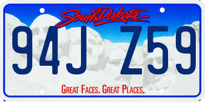 SD license plate 94JZ59