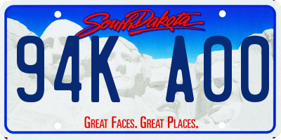 SD license plate 94KA00