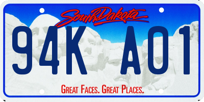 SD license plate 94KA01