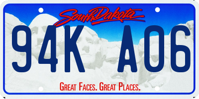SD license plate 94KA06