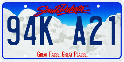SD license plate 94KA21