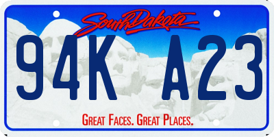 SD license plate 94KA23