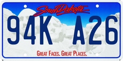 SD license plate 94KA26