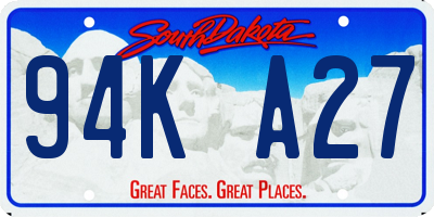 SD license plate 94KA27