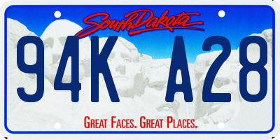 SD license plate 94KA28