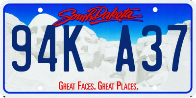 SD license plate 94KA37