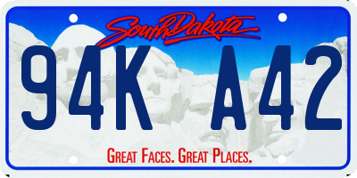 SD license plate 94KA42
