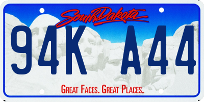 SD license plate 94KA44