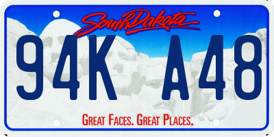 SD license plate 94KA48
