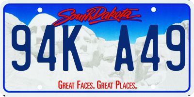 SD license plate 94KA49