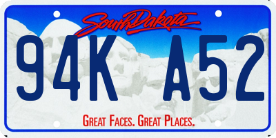 SD license plate 94KA52