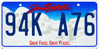SD license plate 94KA76