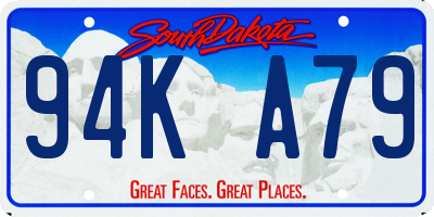 SD license plate 94KA79