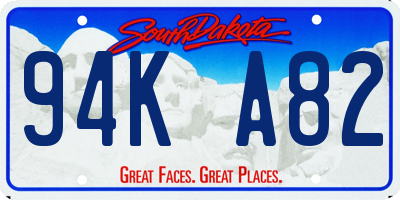 SD license plate 94KA82