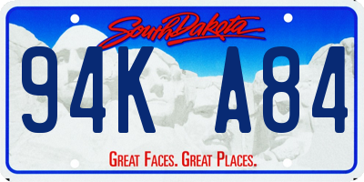 SD license plate 94KA84