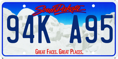SD license plate 94KA95