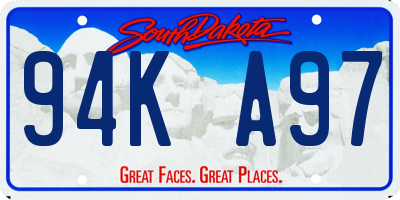 SD license plate 94KA97