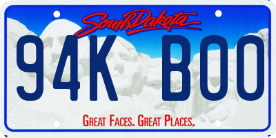 SD license plate 94KB00