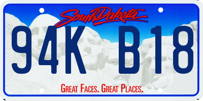 SD license plate 94KB18