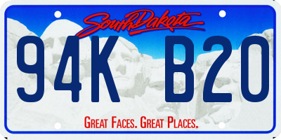 SD license plate 94KB20