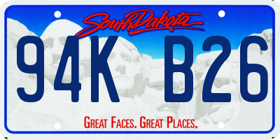 SD license plate 94KB26