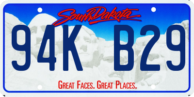 SD license plate 94KB29