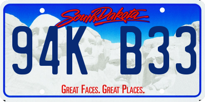 SD license plate 94KB33