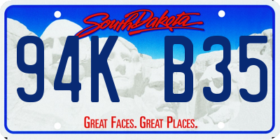 SD license plate 94KB35