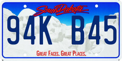 SD license plate 94KB45