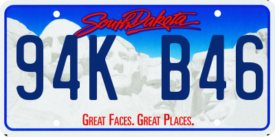 SD license plate 94KB46
