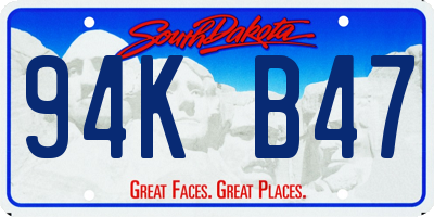 SD license plate 94KB47